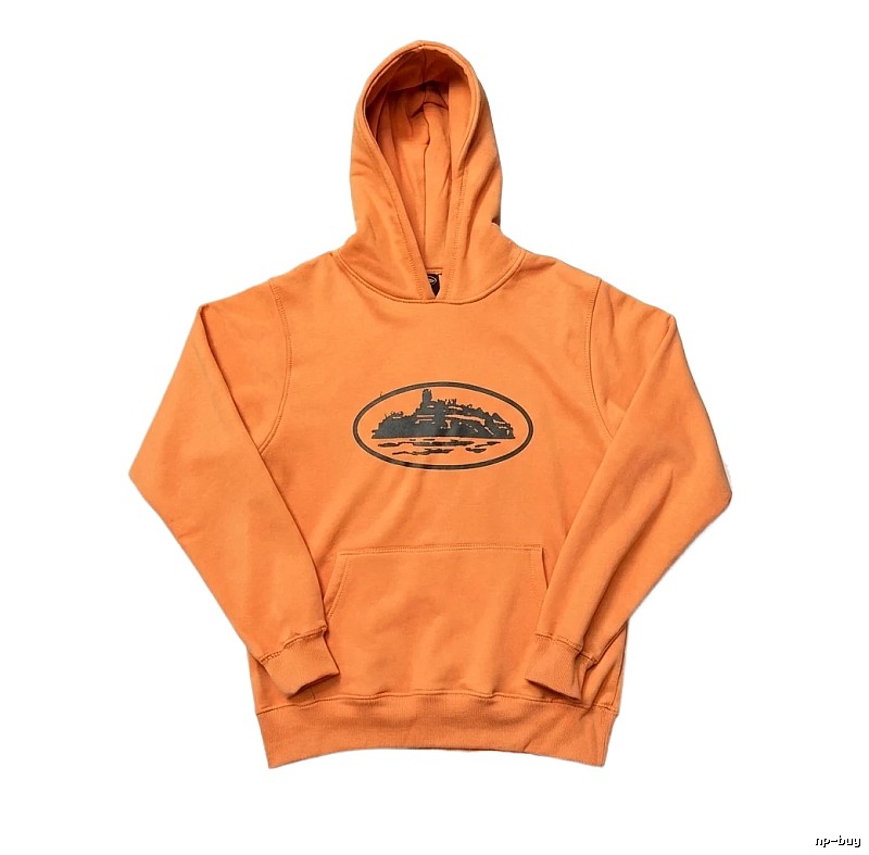 Corteiz orange minimalist style sweatshirt