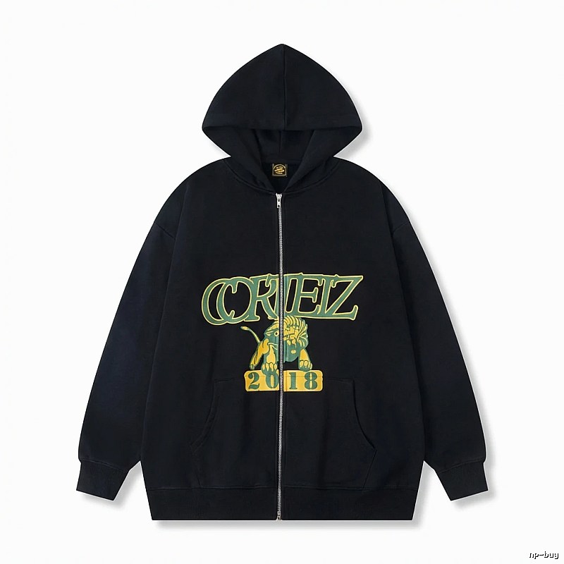 Corteiz Printed Trendy and Cool Black Sweatshirt