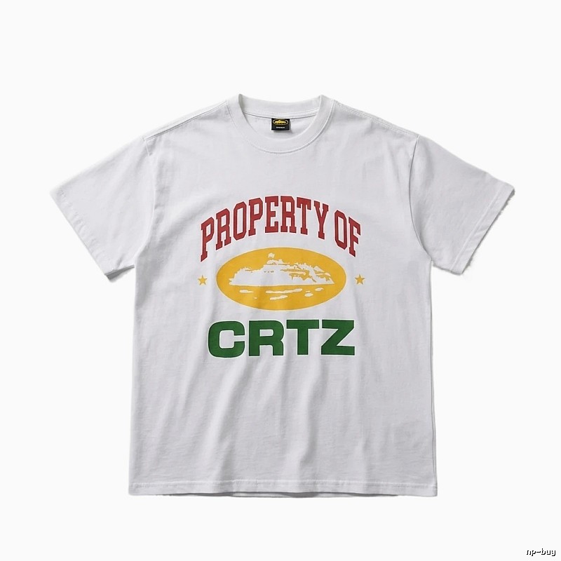 Corteiz PROPERTY Series Trendy and Cool White T-shirts