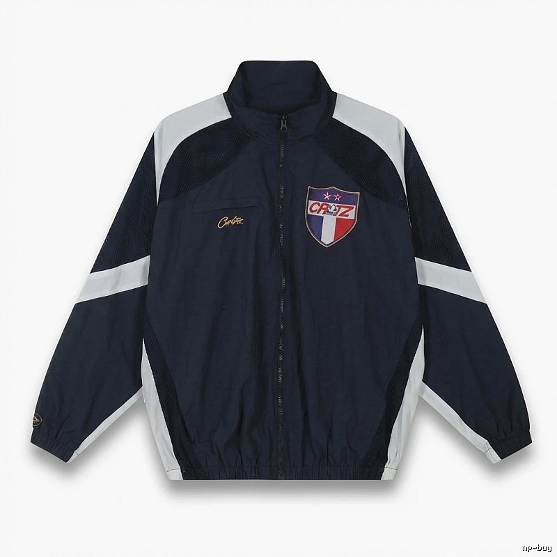 Corteiz sporty blue and white jacket