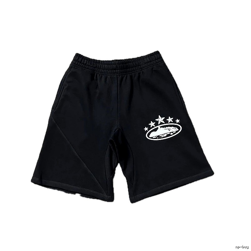 Corteiz Star Print Casual Black Shorts