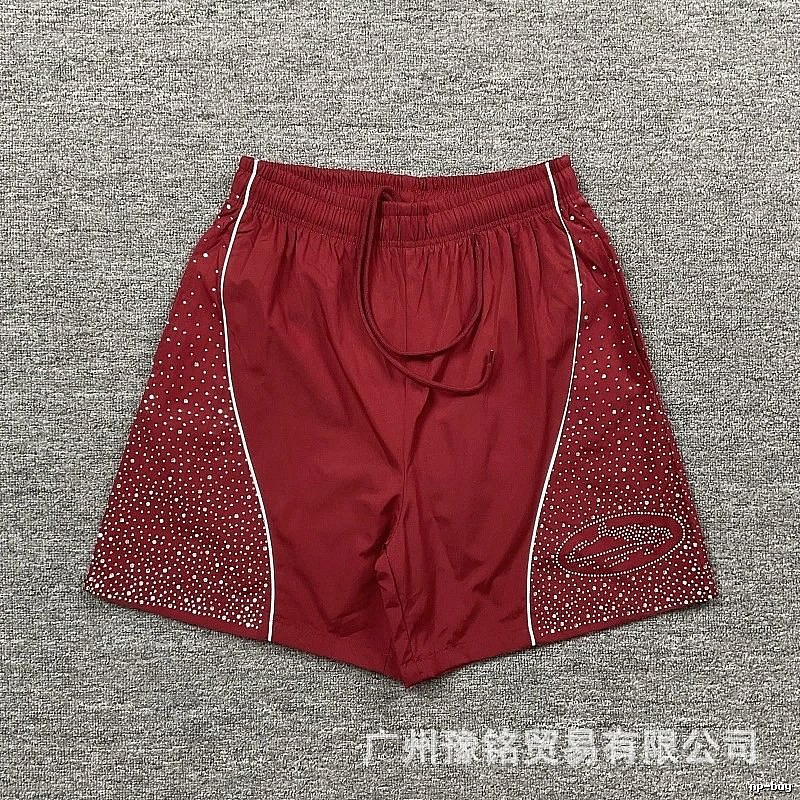 Corteiz Starry Street Style Burgundy Shorts