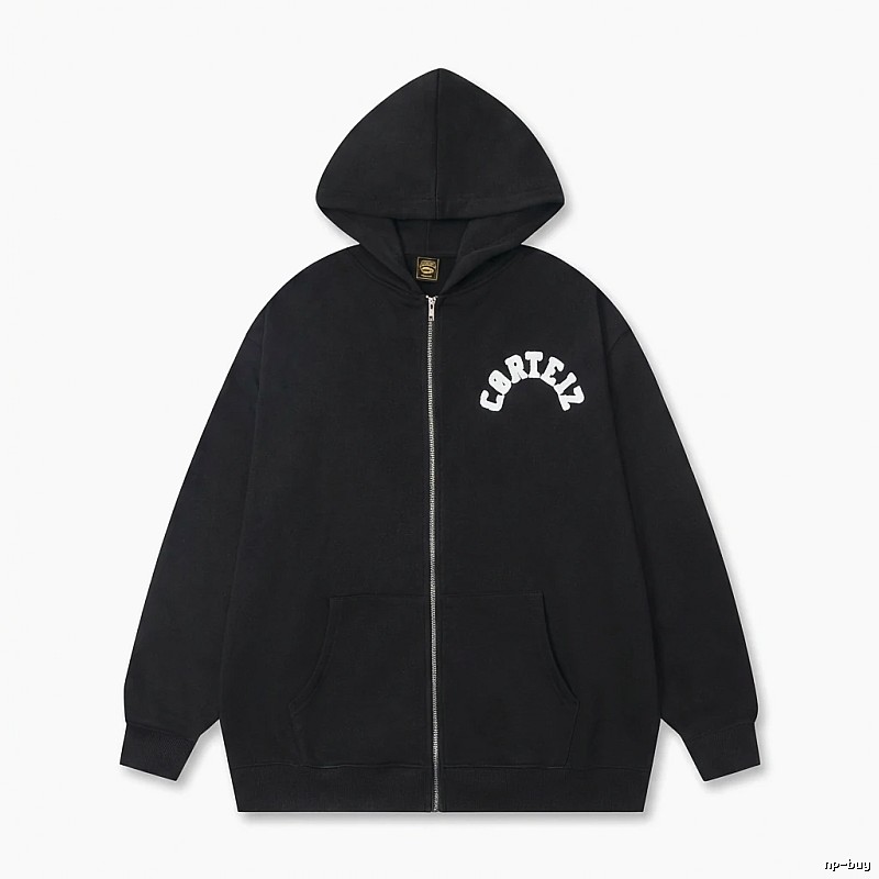 Corteiz street-style black hoodie