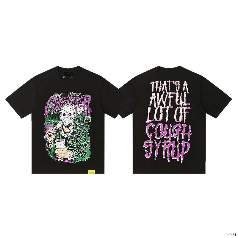 COUGH SYRUP Jason Dark Style Black Short Sleeve T-shirt
