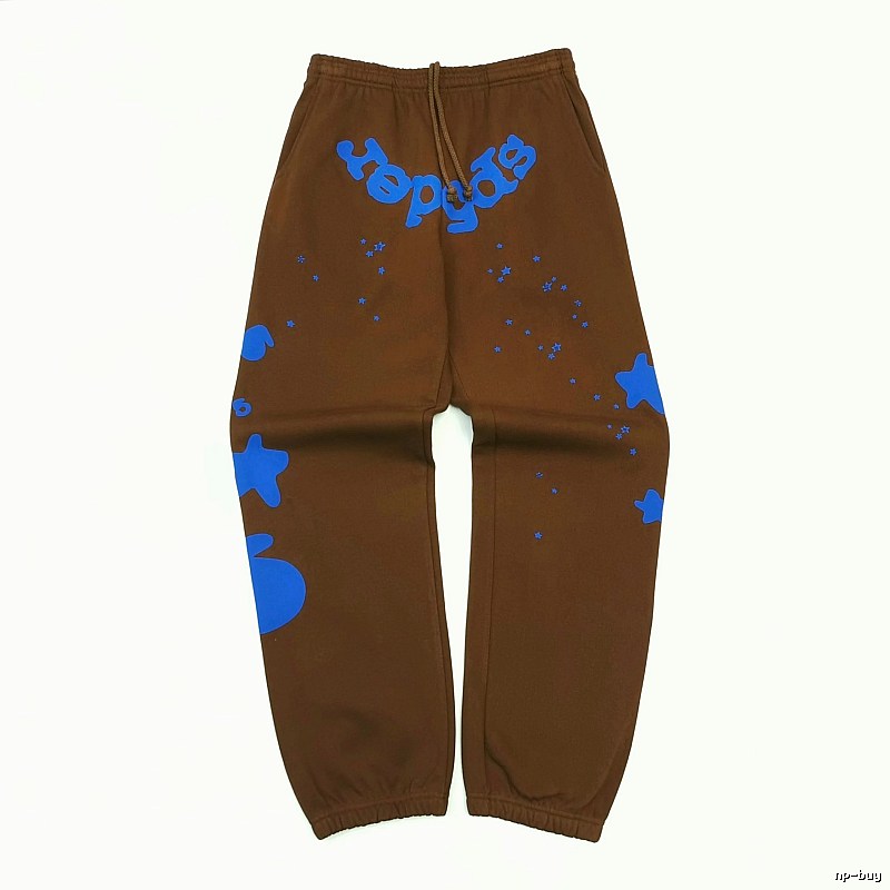 Daily Edit Sp5der Graphic Sweatpants - Brown