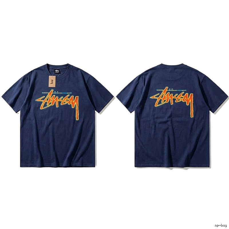 Dark blue T-shirt with Stussy graffiti style
