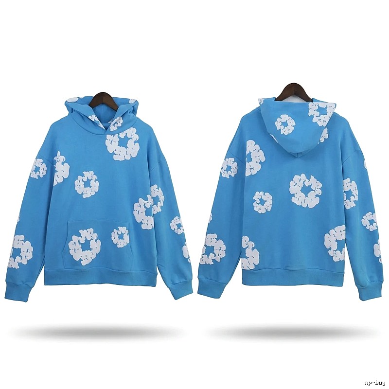 DENIM TEARS Printed Casual Style Blue Sweatshirt