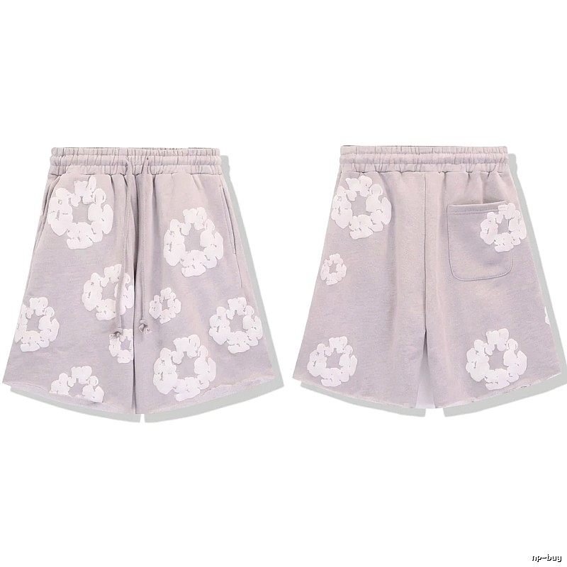 DENIM TEARS Printed Retro Style Shorts
