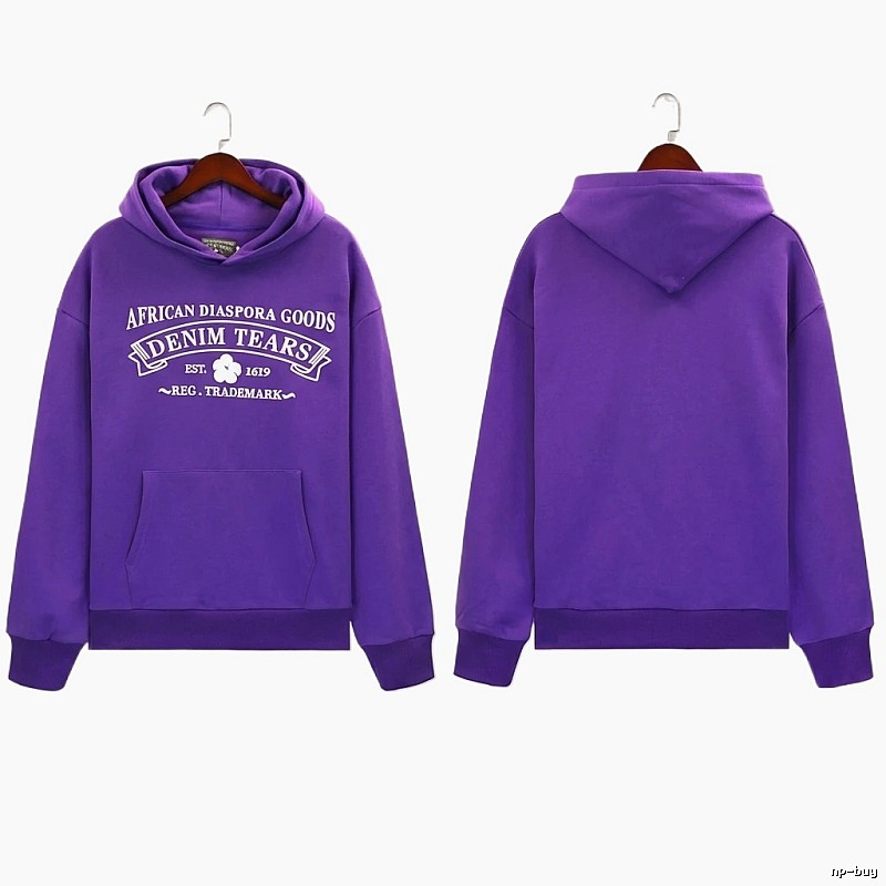 DENIM TEARS retro purple sweatshirt