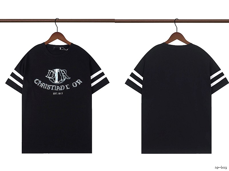 Dior Embroidered Vintage-style Black Short-sleeve T-shirt