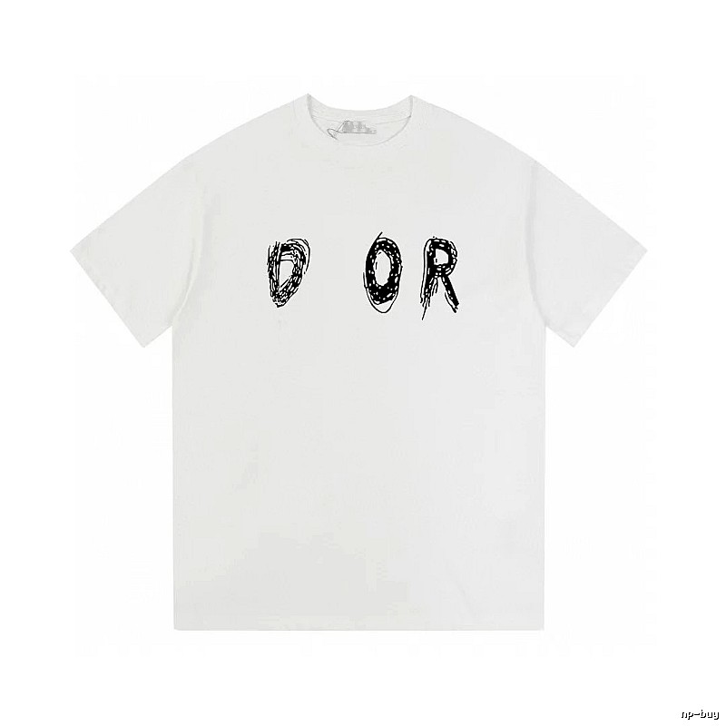 Dior Graffiti Collection Trendy Cool Style White T-Shirt