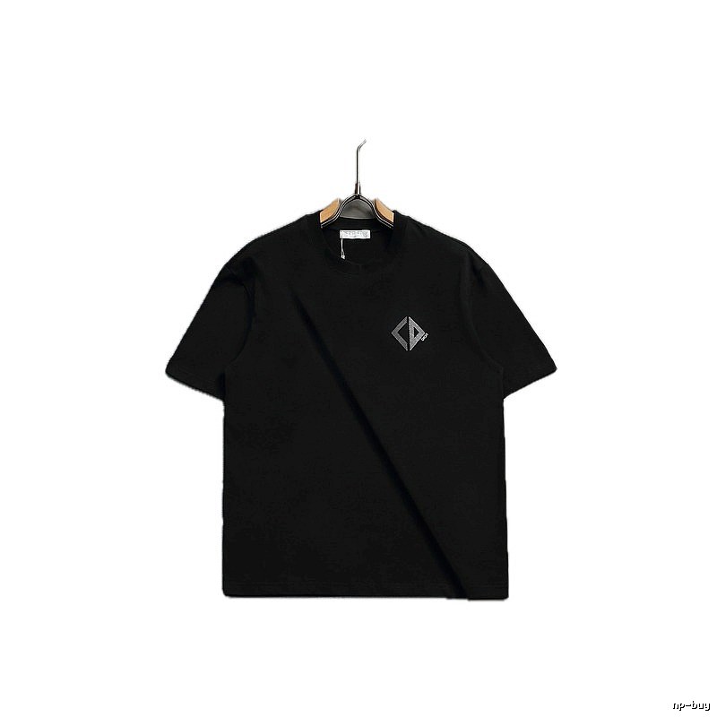 Dior Minimalist Diamond Check Printed Black T-Shirt