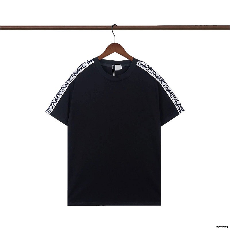 Dior Monogram Webbing Cool Street Style Black T-Shirt