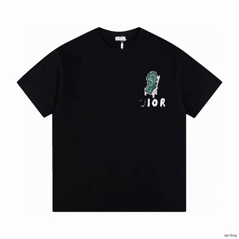 Dior Monster Print Trendy Black Short-sleeve T-shirt