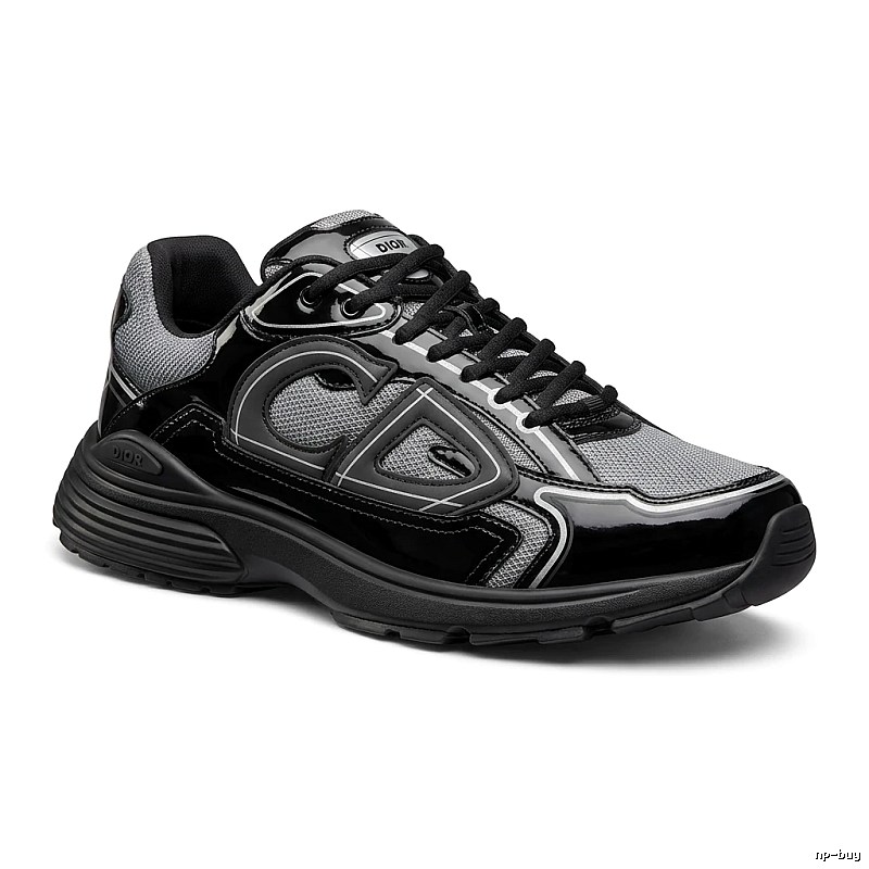 Dior retro-style black and grey sports shoes
