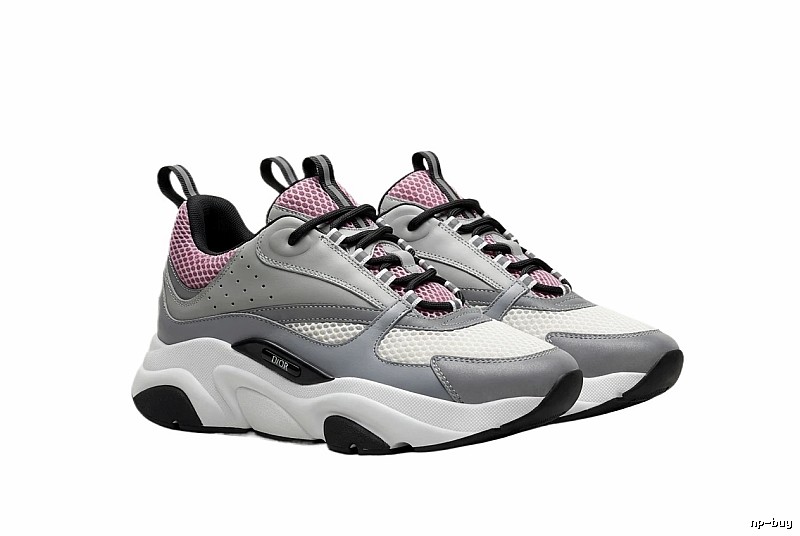 Dior retro-style gray-pink sports shoes