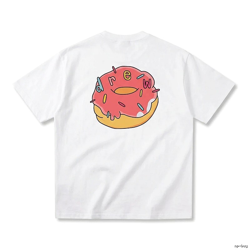 DREW Donut Cartoon White T-shirt
