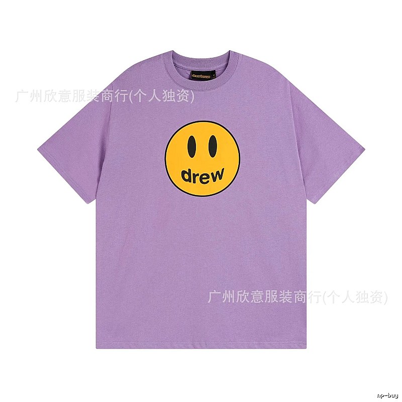 DREW Smile Street Style Purple Short Sleeve T-shirt