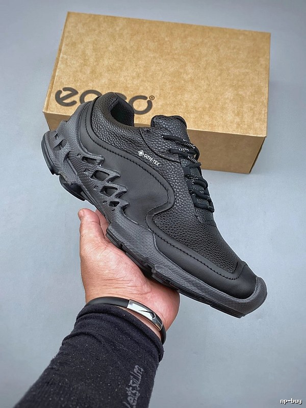 ECCO Black Outdoor Sneakers Defined by Treaded Trail Sole