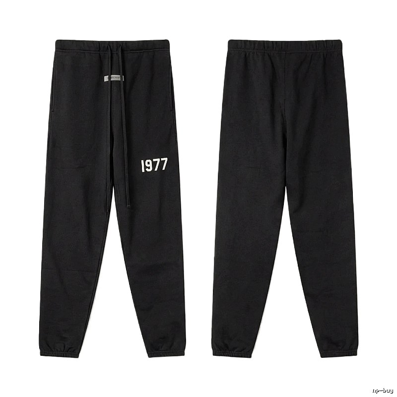 ESSENTIALS 1977 Minimalist Style Black Pants