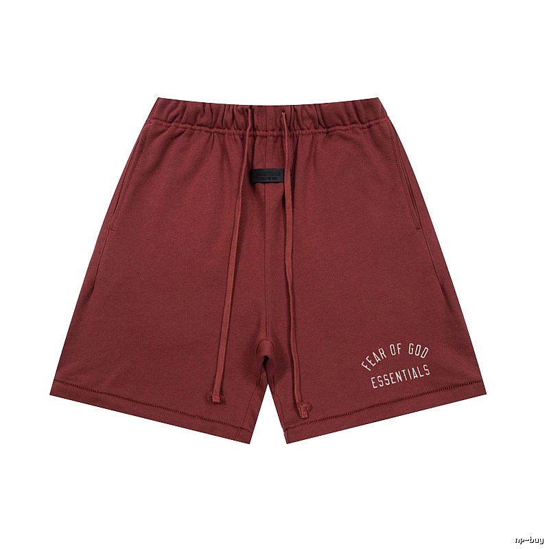 ESSENTIALS casual style burgundy shorts