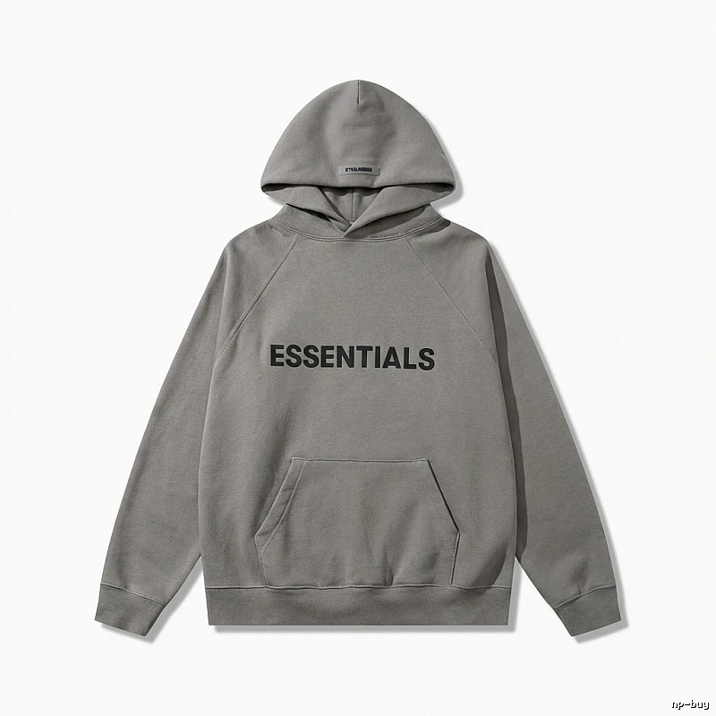ESSENTIALS minimalist gray hoodie
