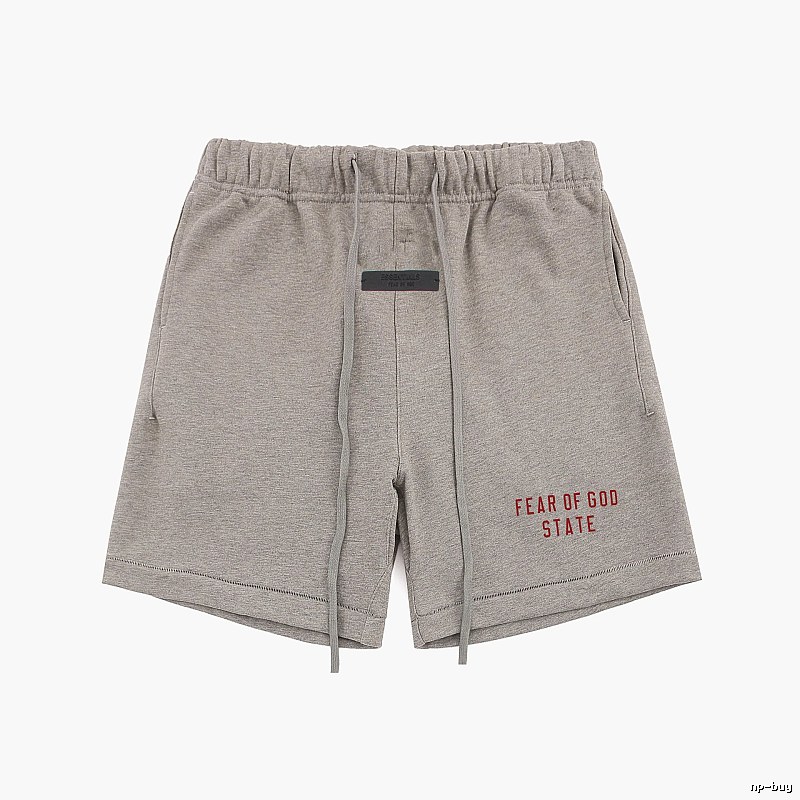 ESSENTIALS minimalist light gray shorts