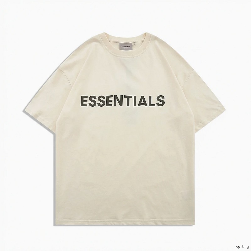 ESSENTIALS minimalist style beige T-shirt