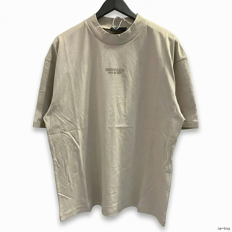 ESSENTIALS minimalist style beige T-shirt
