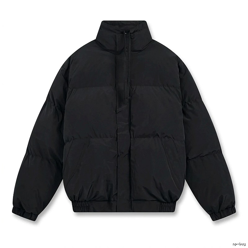 ESSENTIALS minimalist style black cotton-padded jacket