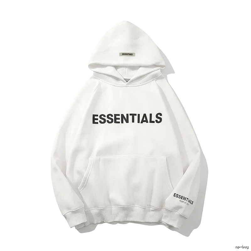 ESSENTIALS minimalist style white sweatshirt