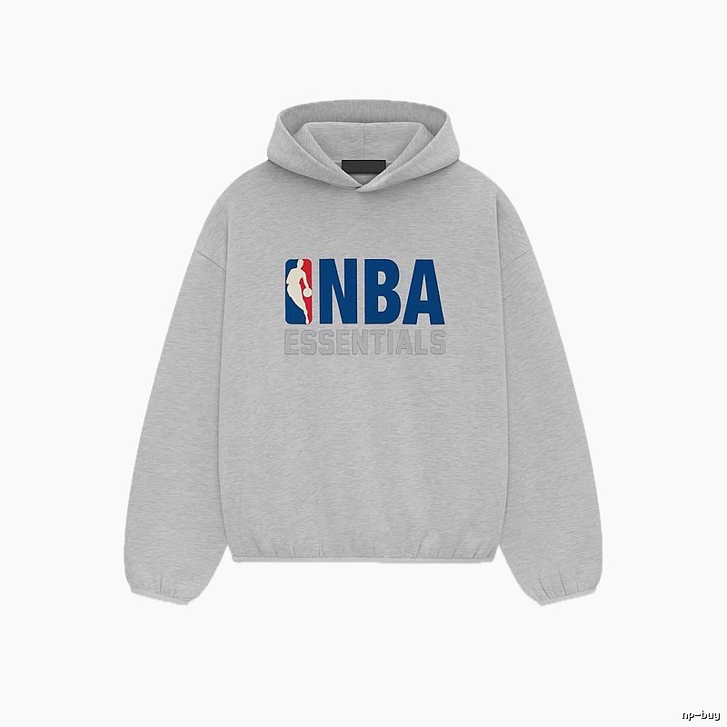 ESSENTIALS NBA-style light gray hoodie