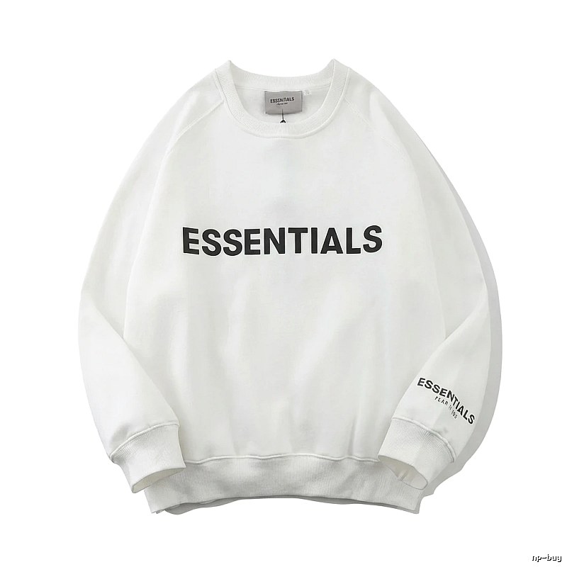 ESSENTIALS Simple Style White Sweatshirt