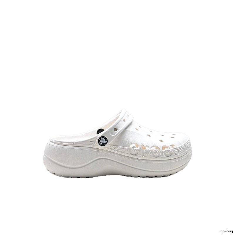 Fashionable white Crocs clogs