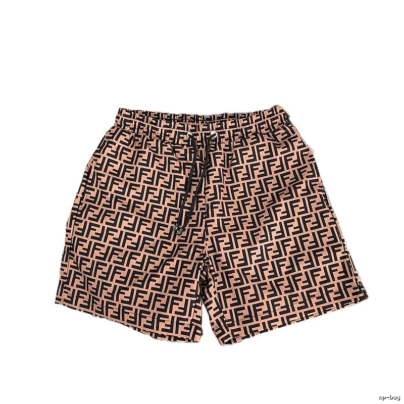 Fendi FF Monogram Vintage Style Brown and Black Casual Shorts