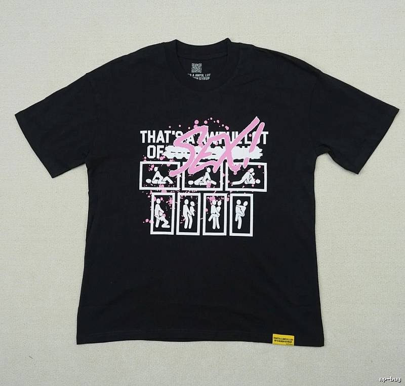 FR2 Funky Print Street Style Black Short-sleeve T-shirt