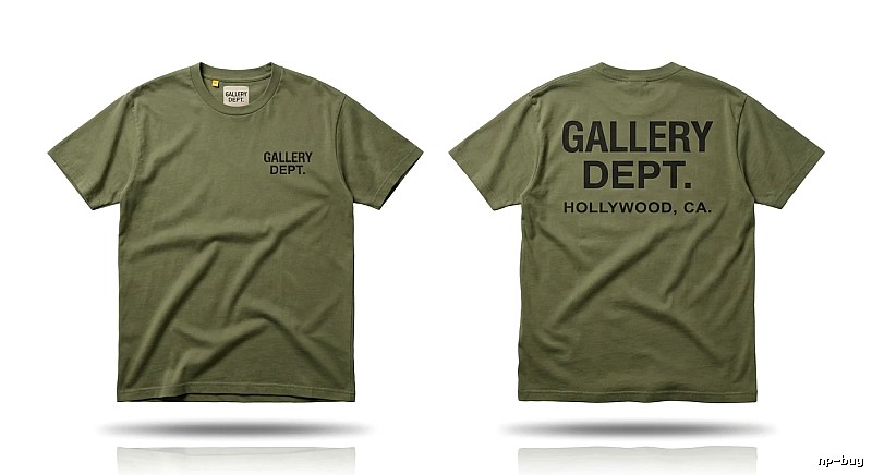Gallery Dept American Retro Style Green T-shirt