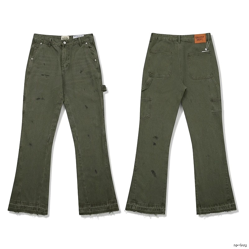 Gallery Dept. Distressed Style Military Green Utility Pants