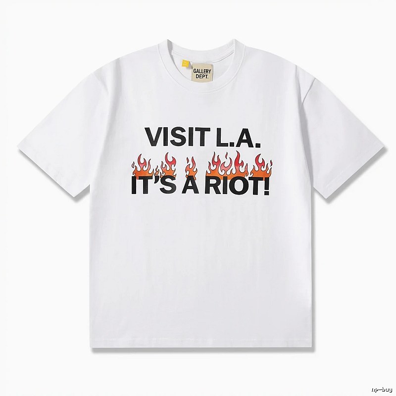 Gallery Dept Flame Print White T-shirt