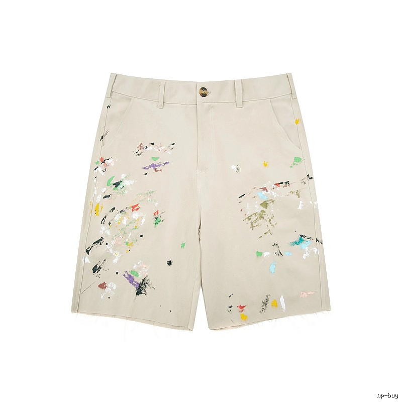Gallery Dept Graffiti Style Beige Shorts