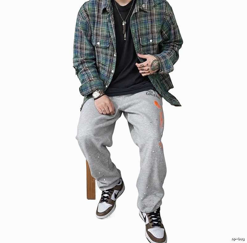Gallery Dept Graffiti Style Grey Sweatpants