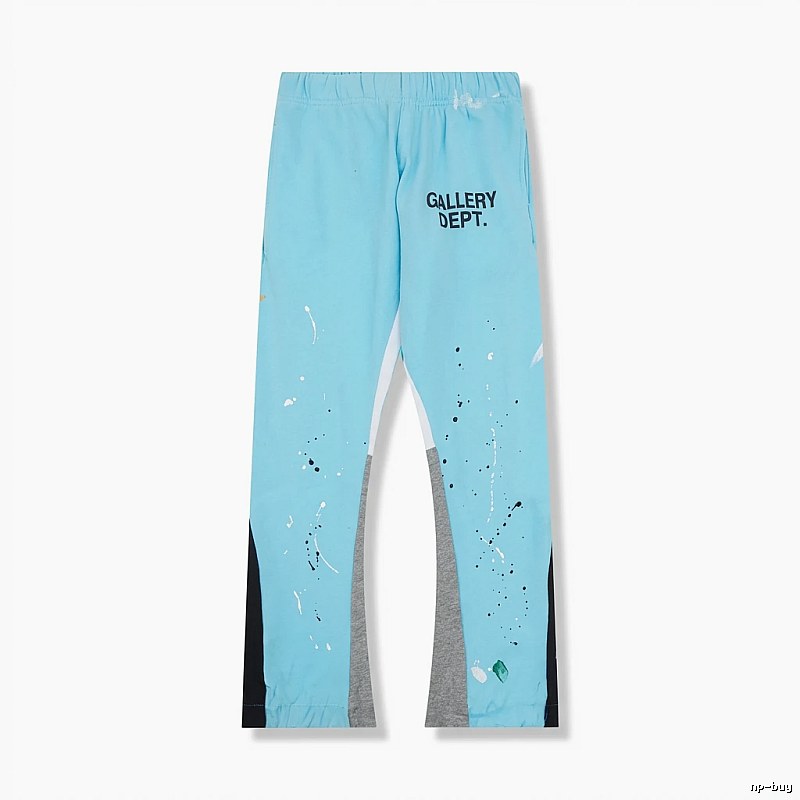 Gallery Dept graffiti-style light blue trousers