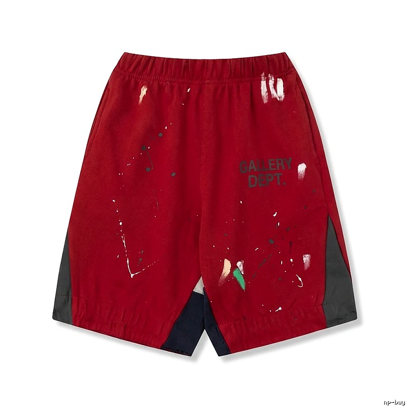 Gallery Dept Red Graffiti Style Shorts
