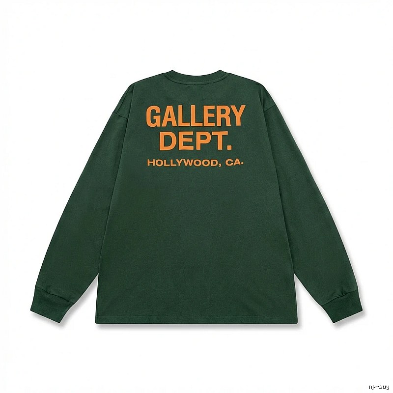 Gallery Dept Retro Style Dark Green Long-sleeve Shirt