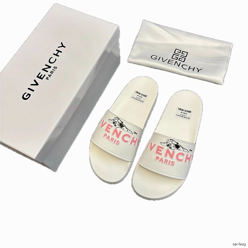 Givenchy x Disney Co-branded Casual Style White Slippers