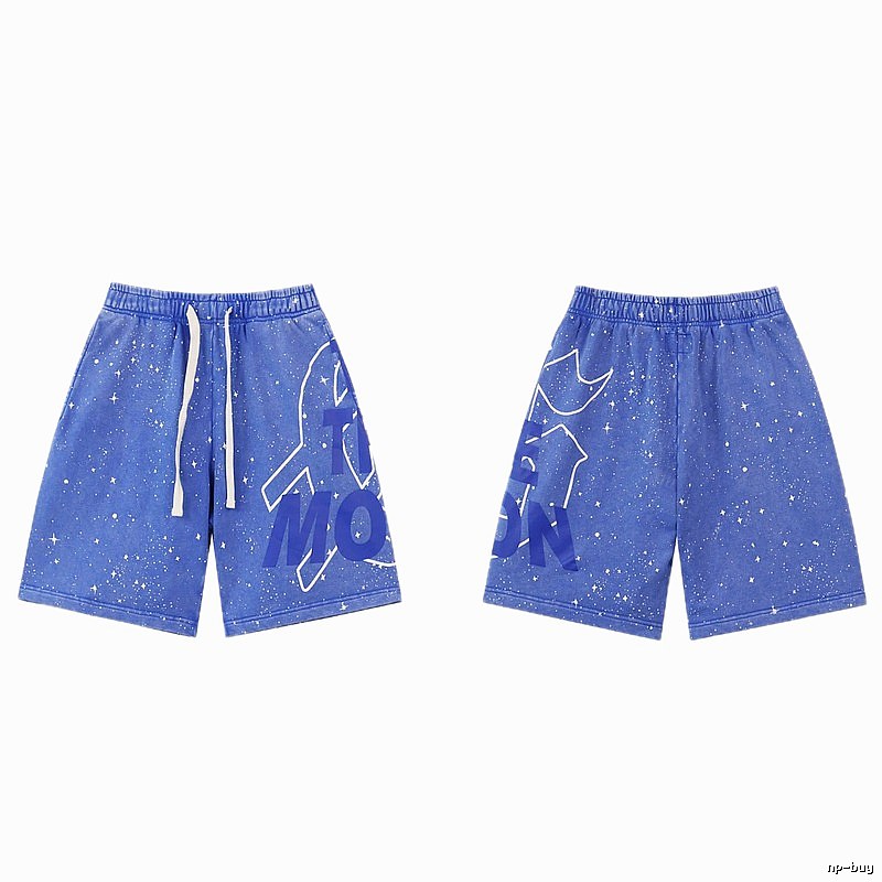 Godspeed Starry Sky Street Style Blue Shorts