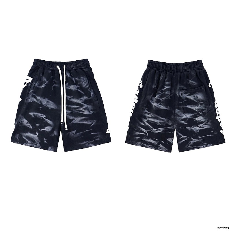 Godspeed Tie-Dye Collection Street Style Black and Grey Shorts