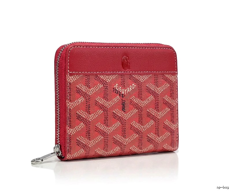 Goyard classic printed style red wallet