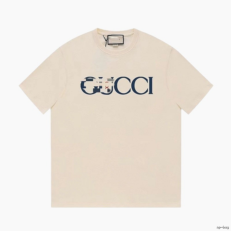 Gucci Classic Printed Casual Style Off-white Short Sleeve T-Shirt