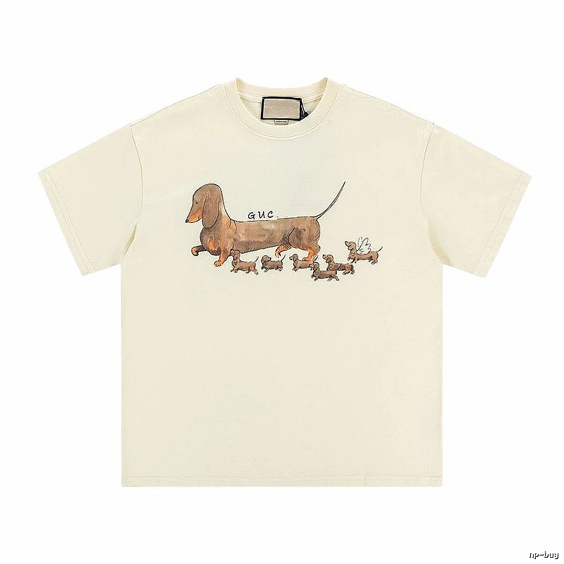 Gucci Sausage Print Casual Off-white T-shirt